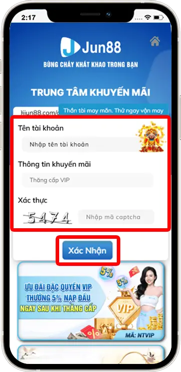 Bước 4: Điền Tên tài khoản - Xác thực » Xác nhận